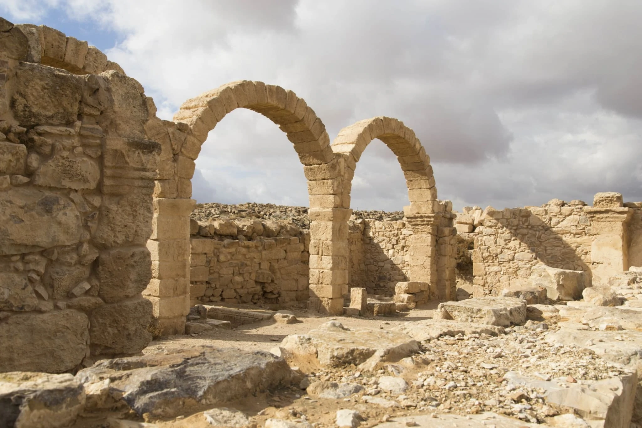 Historic religious ruins and mosaics at Umm ar Rasas Jordan